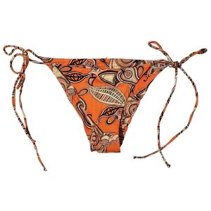 A.L.C Amina High-Cut Bikini Bottom XS Citrus Orange Vacation NWT 🍊